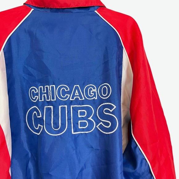 GENERAL MERCHANDISE Chicago Cubs Red White Blue Windbreaker Baseball Jacket sz M - Picture 12 of 16
